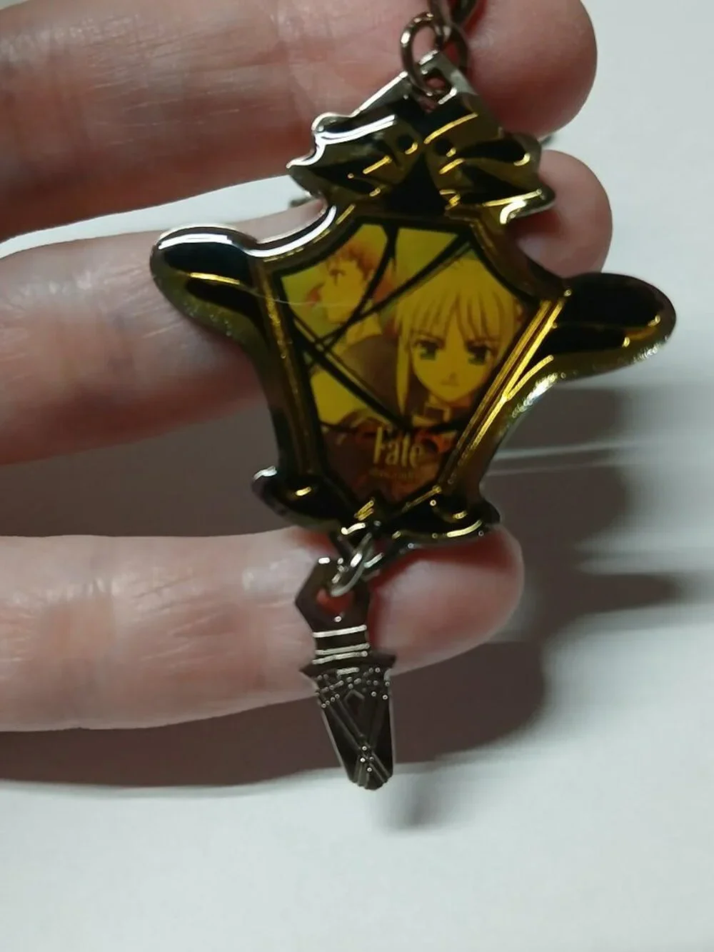 Fate/Stay Night Metal Bag Charm Keychain Bracelet Saber Shirou Yujin Japan RARE